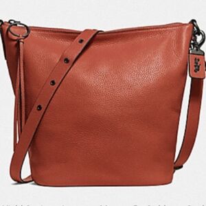 Coach 1941 Large Glovetanned Pebble Leather Duffle Bag in Chilli